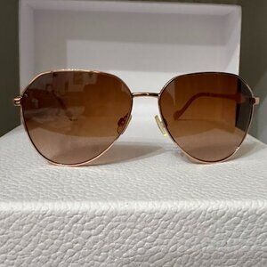 Jessica Simpson Rose Gold Aviator Sunglasses